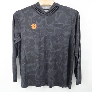 NEW Clemson Drake Waterfowl Mens Camo Long Sleeve Hoodie Performance‎ Shirt XL